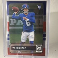 2025 Donruss Optic - Jaxson Dart 2015 Retro #2 SP - Rookie Giants Red White Blue