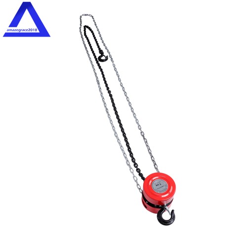Manual Chain Hoist | 1 Ton/2200 lbs Capacity | 8’ Lift | 2 Hooks | Alloy steel - Afbeelding 2 van 12