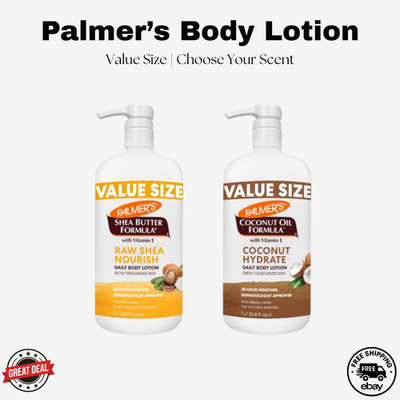 Palmer s Body Lotion 33.8 oz   Coconut Oil or Raw Shea Formula for Dry Skin