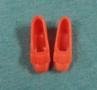 Vintage Barbie Clothes - MOD Era Barbie Orange Bowed Shoes
