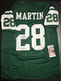 Curtis Martin New York Jets Signed Custom Home Jersey "HOF 12" Auto JSA COA