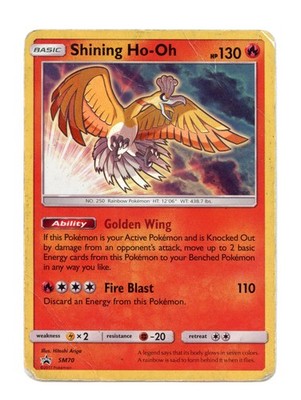 Shining Ho-Oh - SM70 HOLO P Sun & Moon Promo Pokemon HP DMG