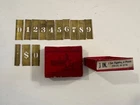 Reese’s Adjustable Stencil Brass 1/2” Numbers - 13 Pieces
