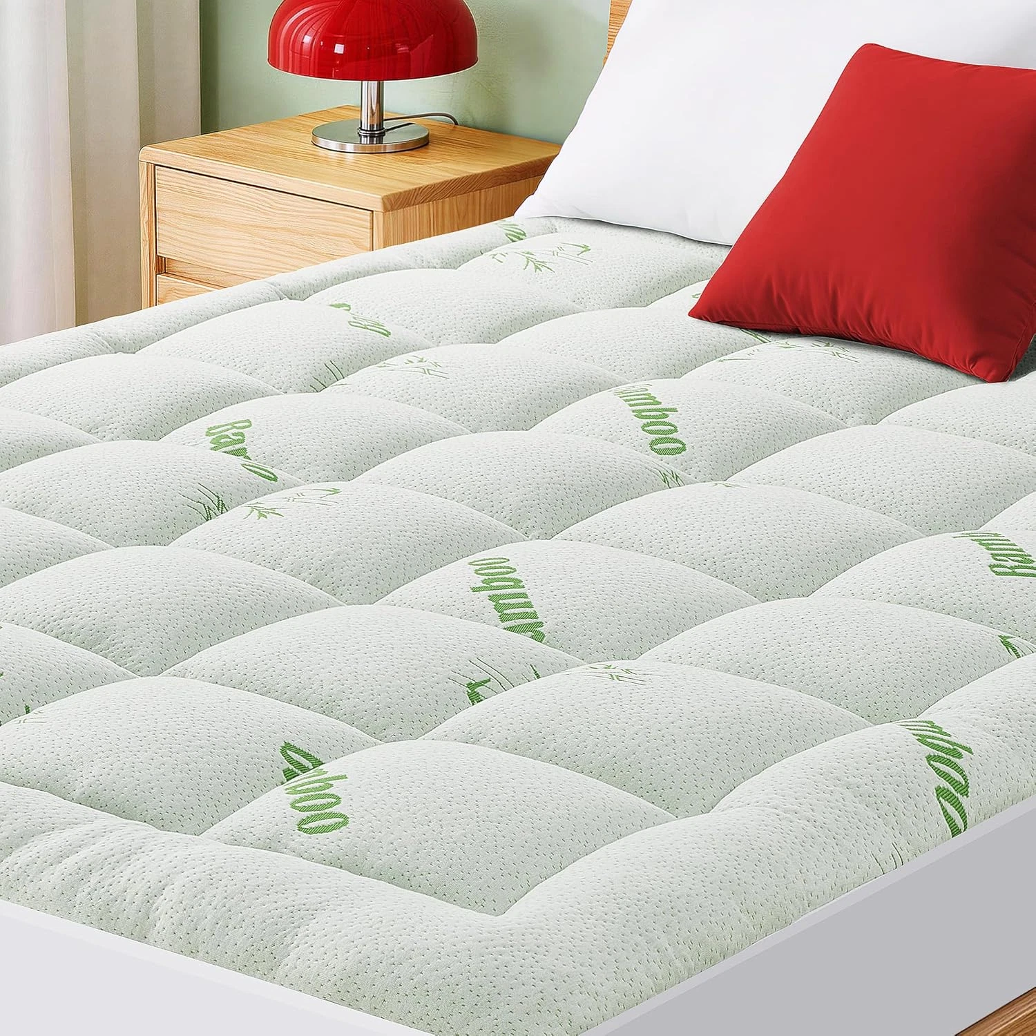 Mattress Pad Full Size, Cooling Pillow Top Mattress Topper, Ultra Soft Viscose M