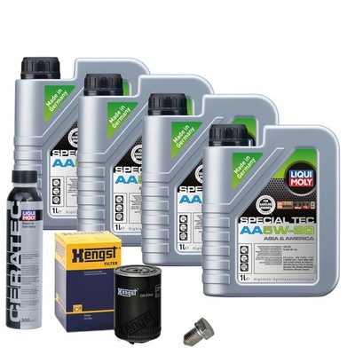Motoröl 5W20 LIQUI MOLY 4L+HENGST Ölfilter+Cera Tec+Ölablassschraube