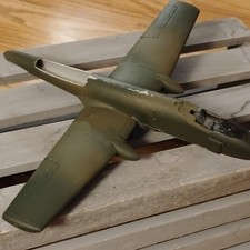 Painted Military Aircraft Unassembled Plastic Kit, Green Brown, 8 Inch