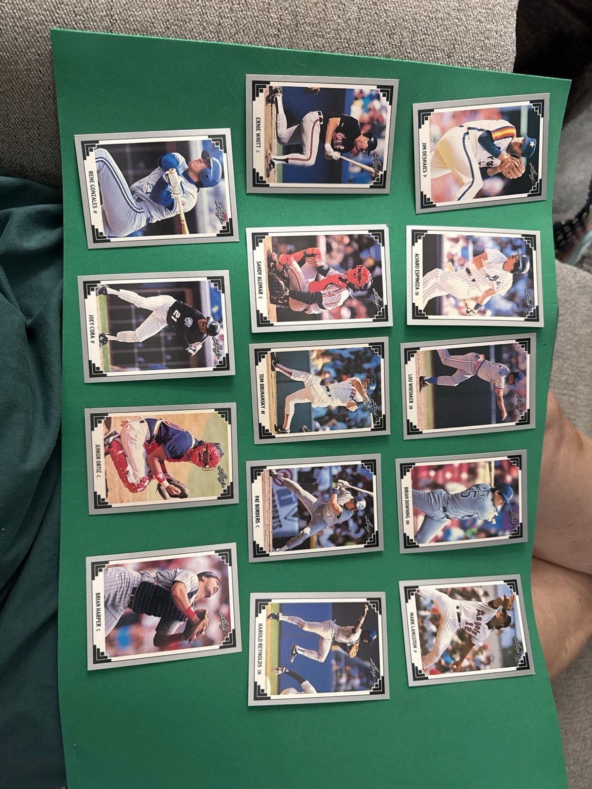 1991 Leaf Baseball Lot Includes Alomar, Whitaker, Langston Vintage 14 Cards
