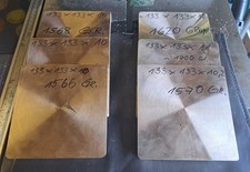 Bronze , Rotguss Platte 133x133mm 10mm Dick