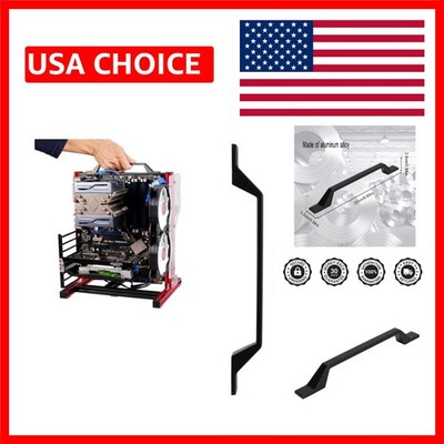 Sleek Black  Bench Handle for Open Frame Cases - Ideal for Gaming & Business