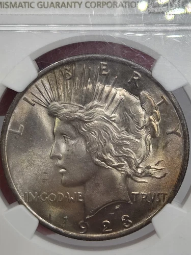1923 $1 Peace Dollar NGC MS65 Toned