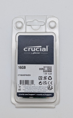 Crucial SO-DIMM 16GB, DDR4-3200, CL22-22-22 CT16G4SFRA32A NEU