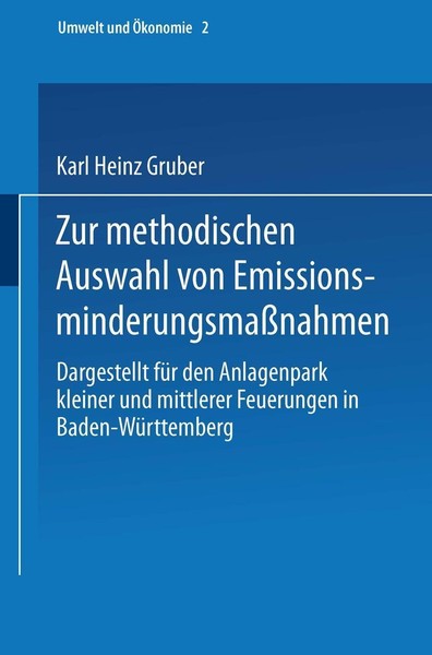 Zur Methodischen Auswahl Von EmissionsminderungsmaßNahmen Karl H. Gruber-image