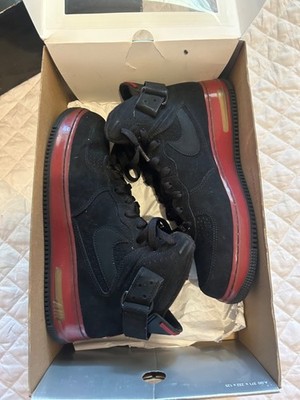 Nike Air Jordan And Air Force 1 Ultimate Collaboration AJF1 Black and Red 9.5