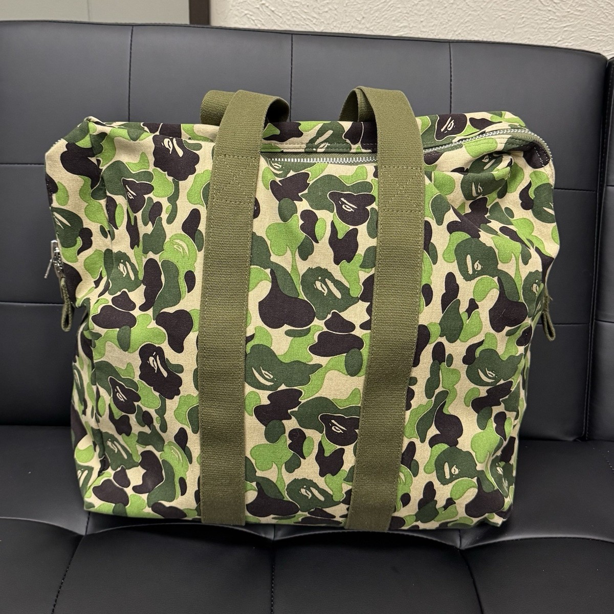 A BATHING APE x PORTER Early Monkey Camouflage Boston Bag Tote