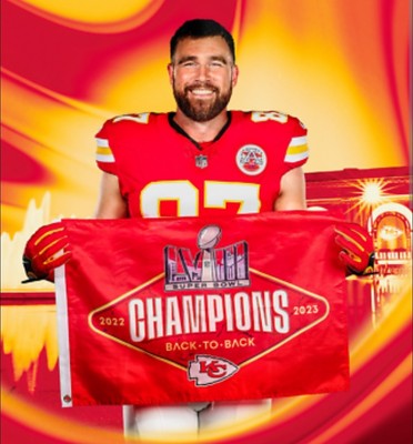 2024 Kansas City Chiefs Red Friday McDonald's Superbowl Back to Back Flag