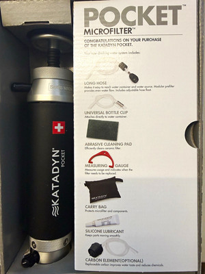 Katadyn Pocket Microfilter Wasserfilter für Camping & Outdoor, Schwarz/Silber