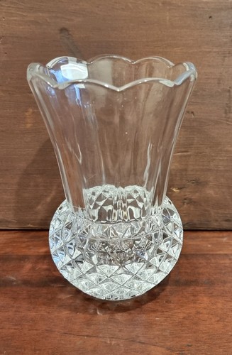 Vintage Zajecar Yugoslavia Pineapple Shape 24% Heavy Lead Crystal Vase - Picture 3 of 11