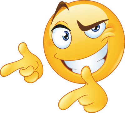 Aufkleber präsentierender Smiley Smily Autoaufkleber Sticker Konturschnitt
