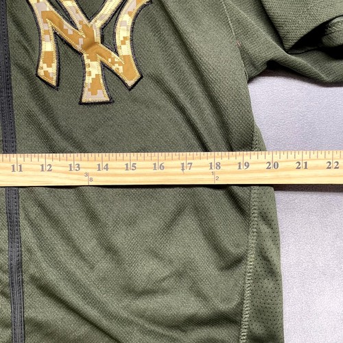 Majestic New York Yankees Equipo de Béisbol #7 Mickey Mantle Camisa Hombres 44 Verde Logo - Imagen 7 de 8