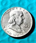 1957-D  50 Cents - Franklin Silver Half Dollar