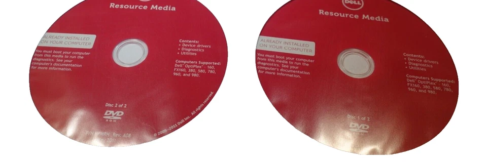 Dell Resource Media 054J32  Dell OptiPlex 380 580 780 980 960 Recovery, Treiber - Bild 2 von 2