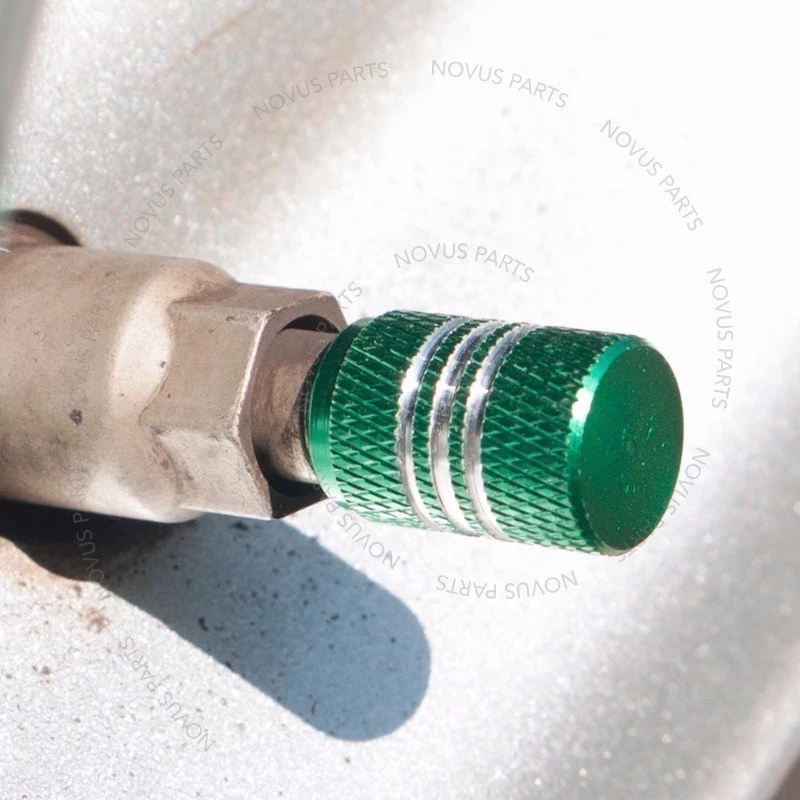 Juego de 4 llantas para Kia Sportage Rio Optima verde con líneas cromadas Foto 4 de 4