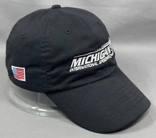 Michigan International Speedway Strap Back Hat Cap Black Zkapz Racing Promo Mens