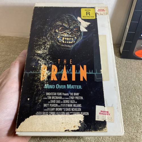 THE BRAIN VHS Sci Fi Horror Tom Breznahan Cyndy Preston IVE - Picture 2 of 16