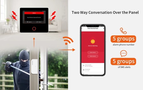 Pet immune 4G+Wifi Touch Screen Wireless Home Security DIY House Alarm System - Picture 9 of 9