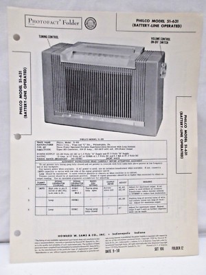 Vintage Howard W Sams Photofact Folder Philco Model 51-934 Radio Parts Manual Vintage Howard W Sams Photofact Folder Philco Model 51-934 Radio Parts Manual