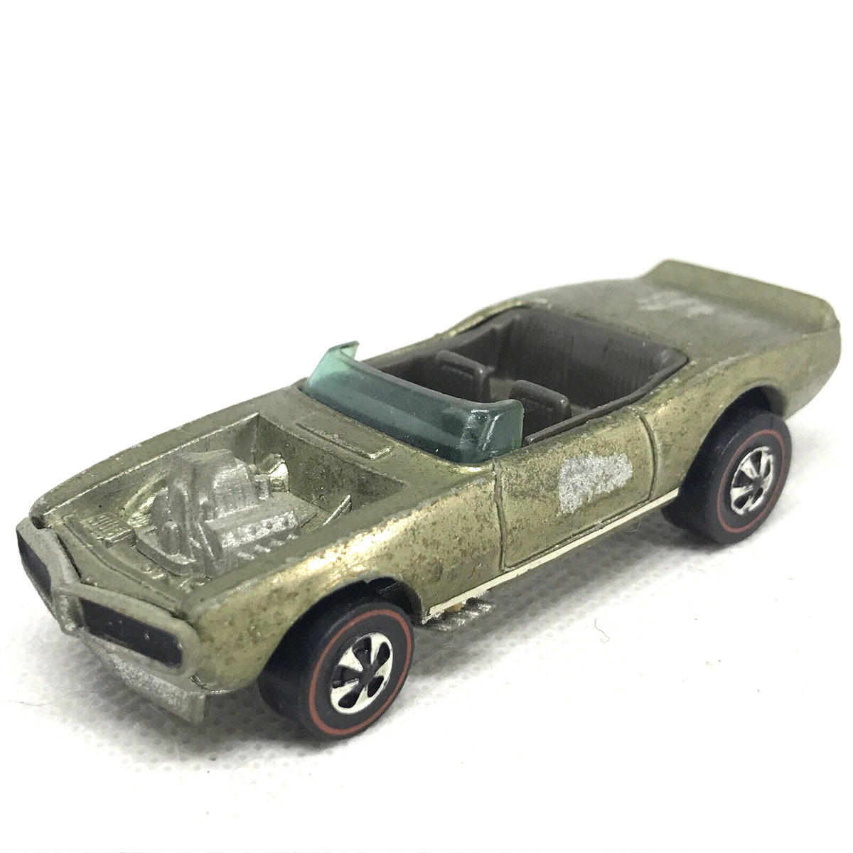 Hot Wheels Redline Light-My-Firebird Car 1969 Olive Made In