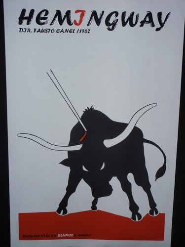 HEMINGWAY Cuban Silk-screen Movie Poster HAVANA CUBA ART / Spain Bullfighting - Picture 5 of 5