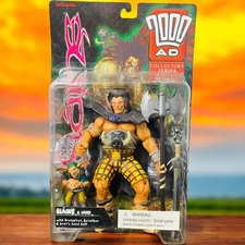 2000 AD Slaine & Ukko With Brain Biter, Excalibur & Boar Head Belt Action Figure
