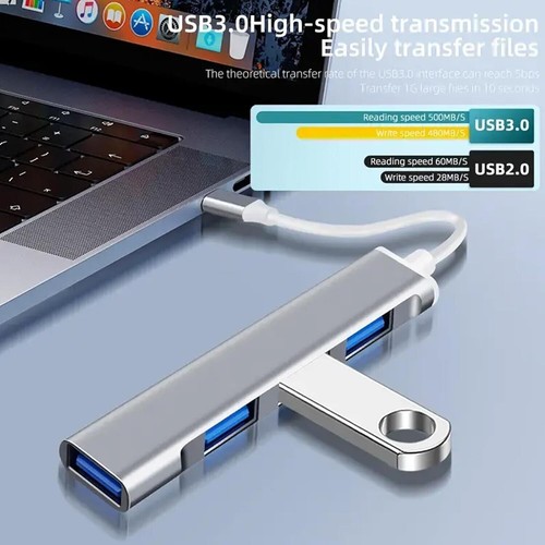 USB Hub Multiport Dock Multi-Splitter USB Type-A 3.0 Hub Adapter for PC Mac - Picture 10 of 14