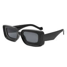 Rectangle Narrow Fashion Chunky Women's Sunglasses with UVA UVB Protection