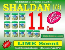 11 Can SHALDAN V8- CLASSIC Formula - Home Car Office Air Freshener - LIME Scent