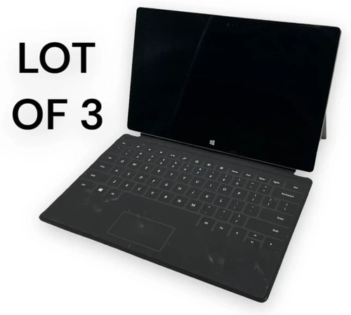 (3) Microsoft Surface RT 10.6" Windows RT 1516 2GB 32GB - TESTED w/ KEYBOARD!!