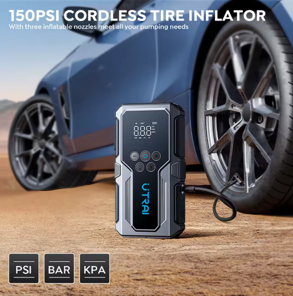Avviatore Emergenza Auto 1500A con Compressore 150PSI e Power Bank - 3