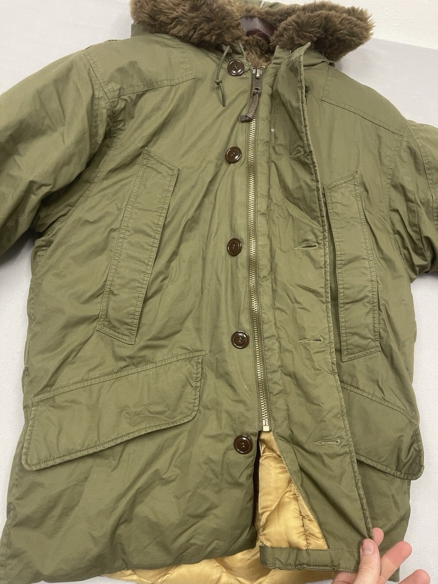 Eddie Bauer B-9 3155 Hooded Military Parka Coat Mens Sz Lg 42-44