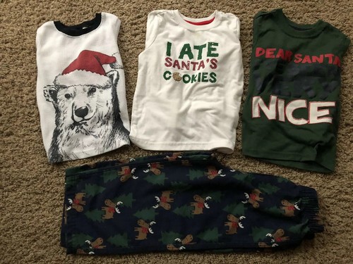 OSH KOSH CARTERS ~ Boys Christmas Holiday Pajamas PJs Size 4 ~ Extra Holiday Top