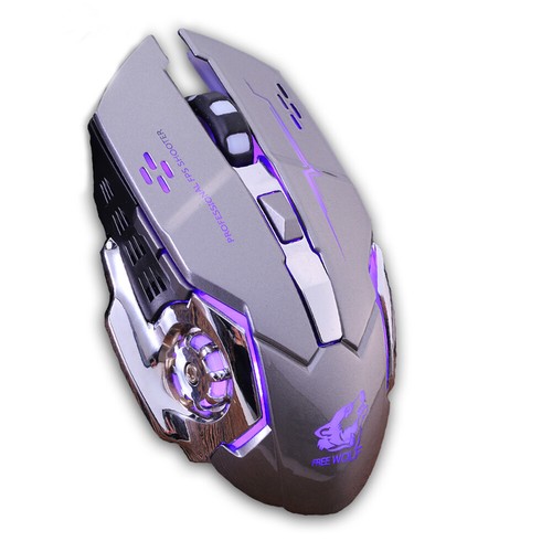 Rechargeable X8 Wireless Game Mouse Silent Led Backlit Usb 1800Dpi Optical IDS - Picture 3 of 9
