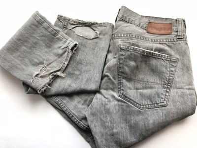 gray destroyed jeans