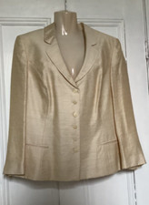 Bnwt Beautiful Kaliko Ivory Fully Lined Linen Mix Jacket Uk Size 16
