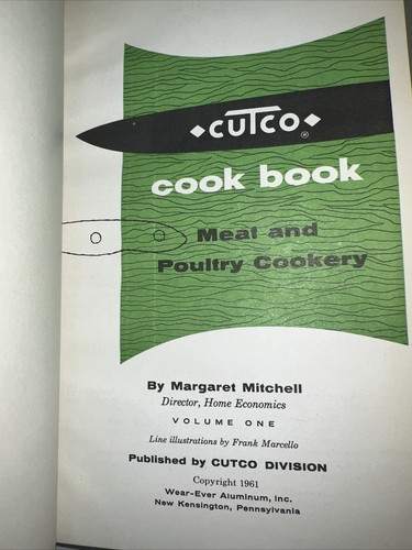 1961 Cutco Cook Book World's Finest Cutlery Vol 1 Margaret Mitchell Meat Vintage - Picture 3 of 8