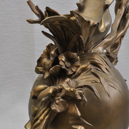 Heavy Art Nouveau Metallkrug, Anton R. Nelson 1880-1910, Gift Jar, Bronzed - Picture 5 of 6