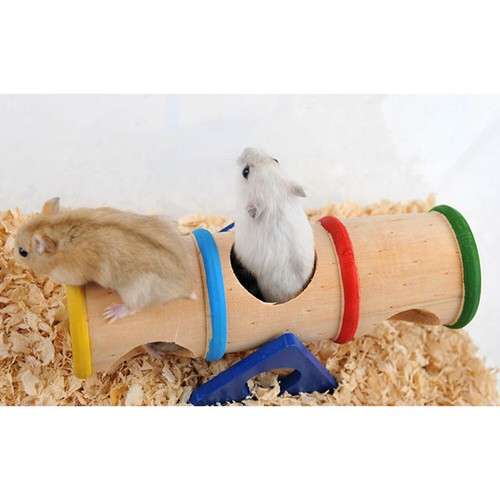Hamster Tunnel En Bois Cages Cobayes Habitat Écureuil Tunnel Pour offres De Compagnie