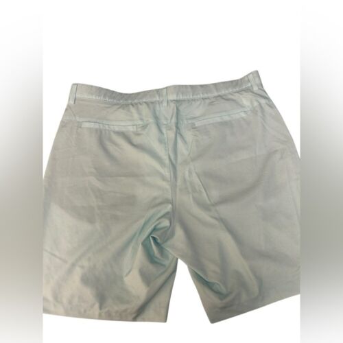 PGA Tour Flat Front Golf Casual Shorts Men's Sz 38 Light Blue Subtle Pattern - Picture 2 of 11