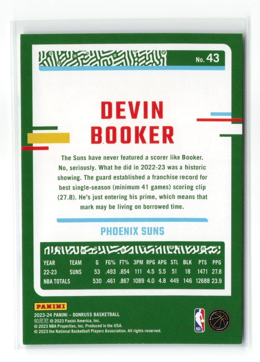 BOOKER’S Devin Booker 2023 Select #258 Courtside Zebra /(SSP) Price