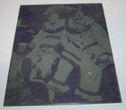 Antique Vintage CIRCUS Photo-Engraved Metal Printing 2 Clowns RARE Photo — photo 1