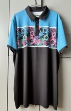 Tipsy Elves Golf Polo Shirt Men XXL Short Sleeve 2XL Tropical Hawaii Lightweight